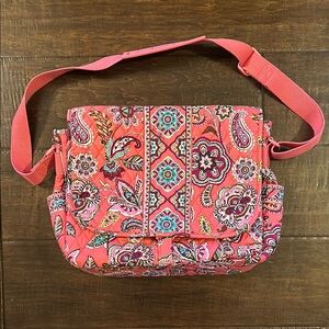 Vera Bradley Floral Pink Quilted Shoulder Bag